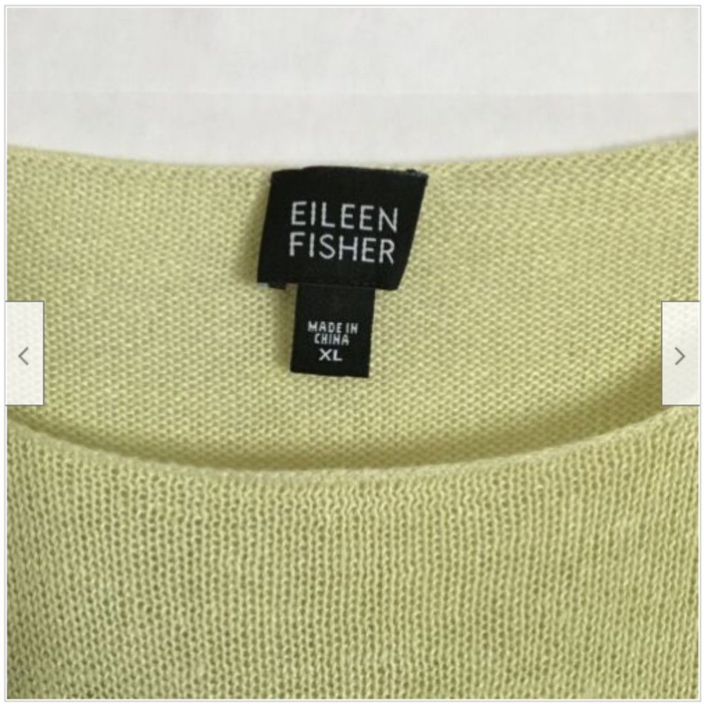 Eileen Fisher 100% Linen Long Sleeve Sweater Top - Picture 4 of 8